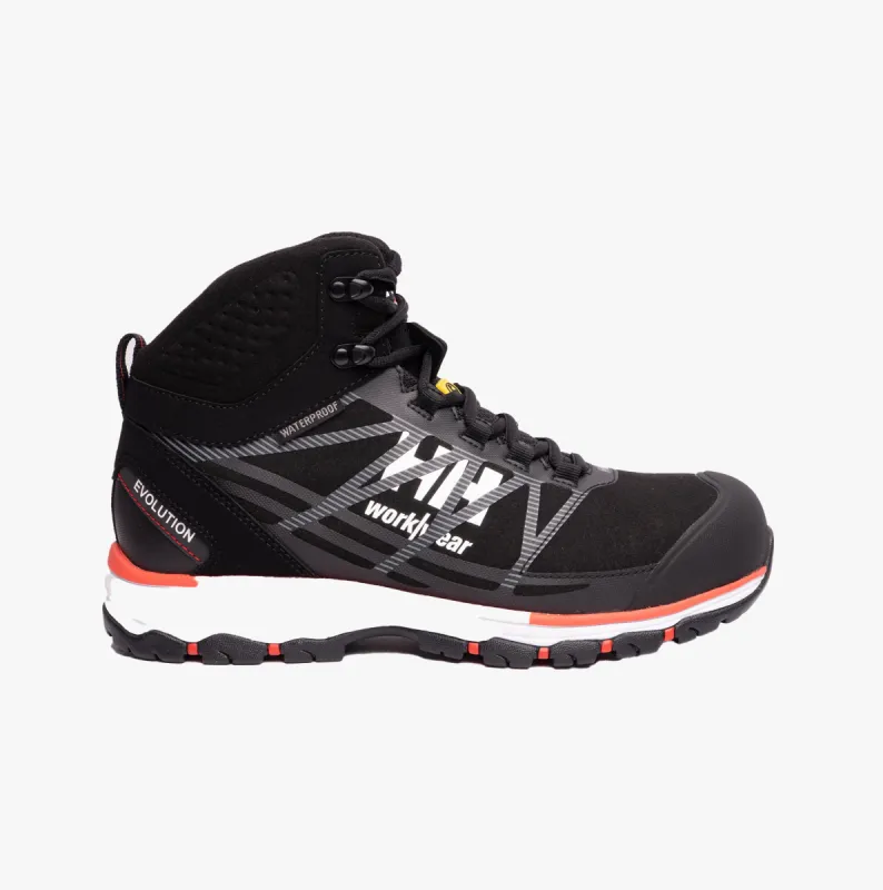 CHELSEA EVOLUTION MID Mens Safety Boots Black/Orange sold by Shuperb