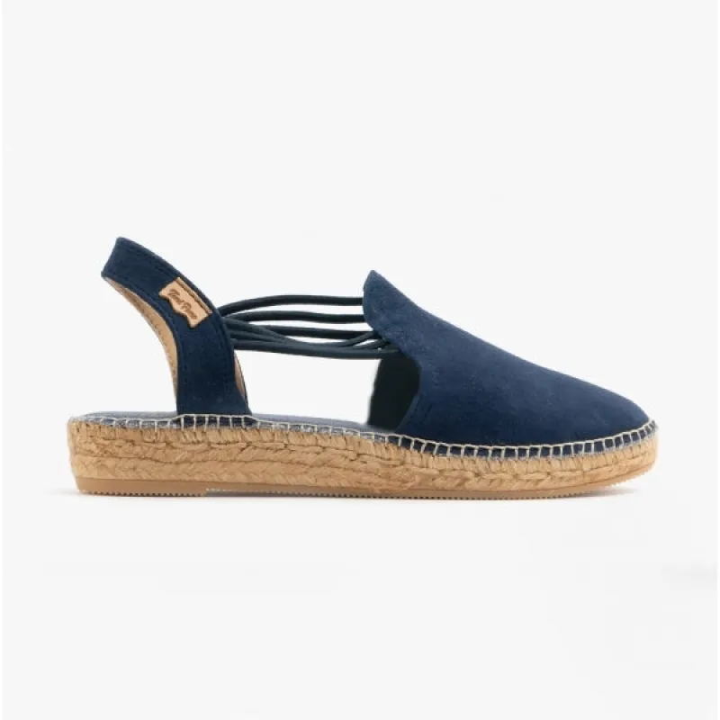 Toni Pons NURIA Womens Suede Espadrille Sandals Navy sold by Shuperb