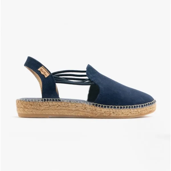 Toni Pons NURIA Womens Suede Espadrille Sandals Navy sold by Shuperb