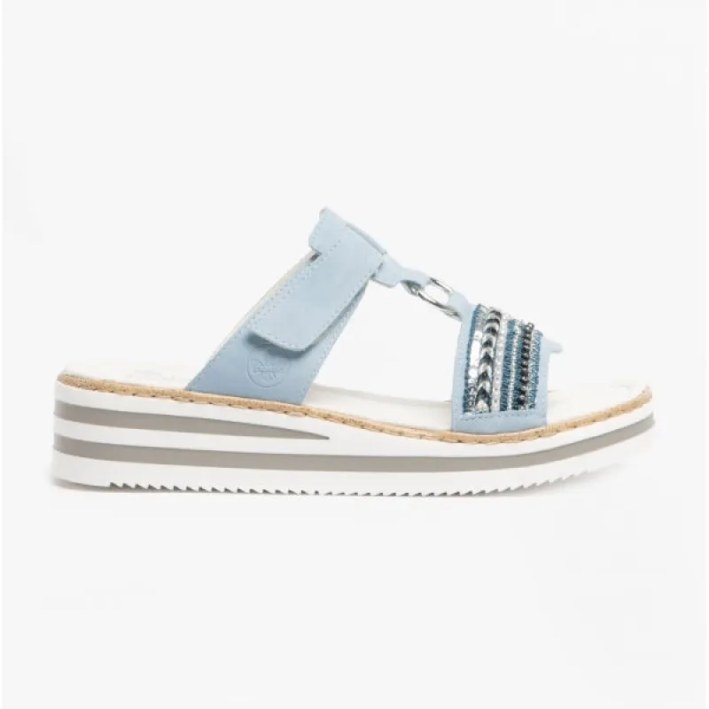Rieker V02M6-10 Womens Sandals Blue sold by Shuperb
