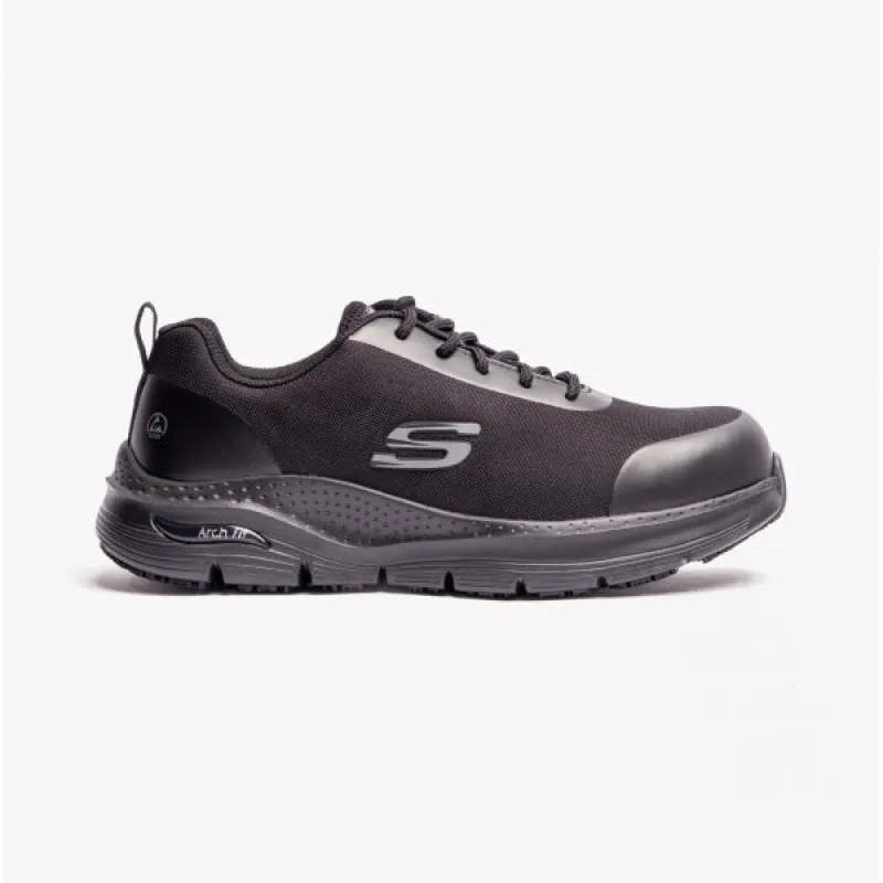 Skechers Work 200086EC ARCH FIT SR - RINGSTAP Mens Safety Trainers Black sold by Shuperb