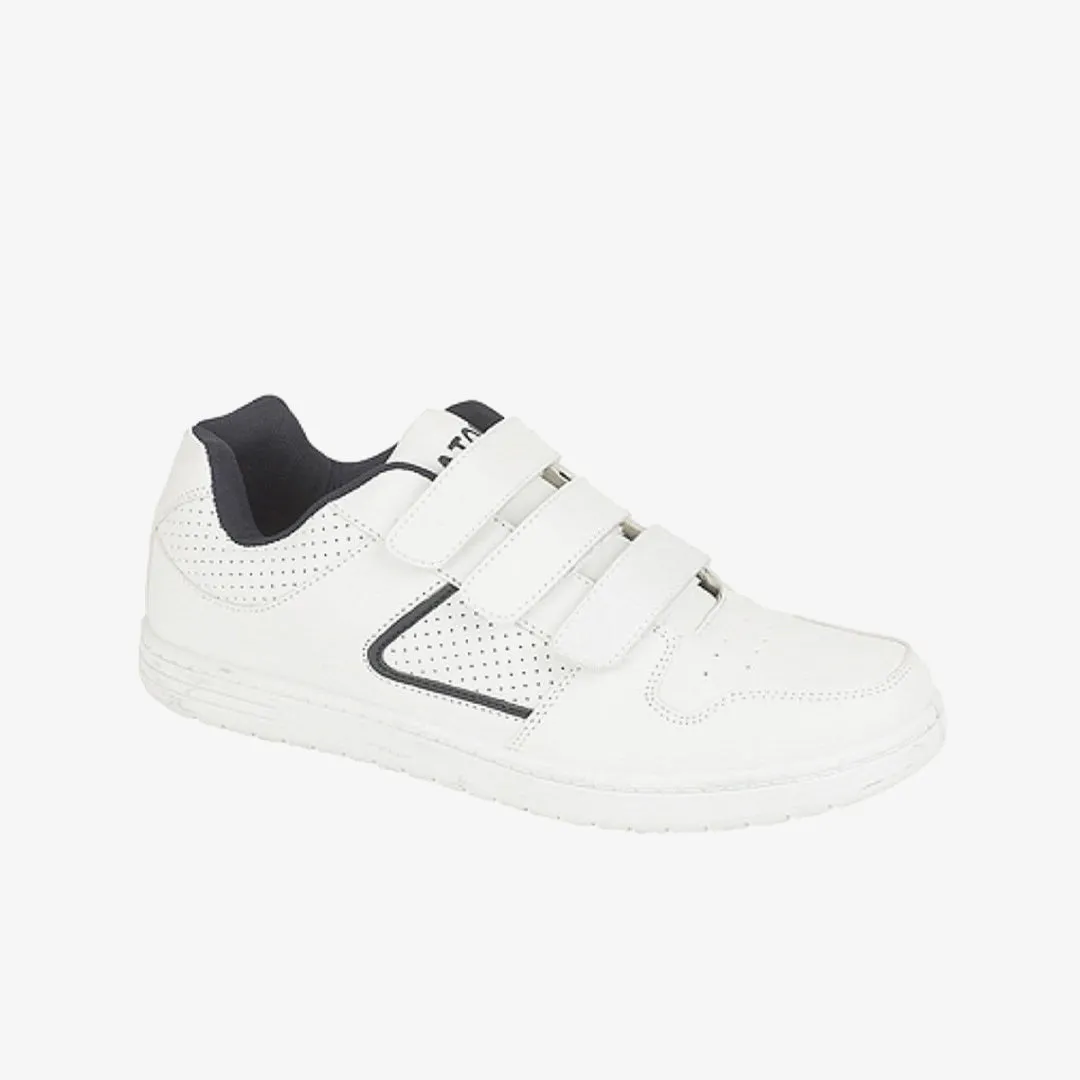 DEK CHARING CROSS Mens Triple Velcro Trainers White sold by Shuperb