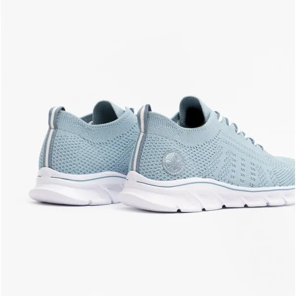 54020-12 Ladies Mesh Lace-Up Trainers Pale Blue sold by Shuperb product image thumbnail 5