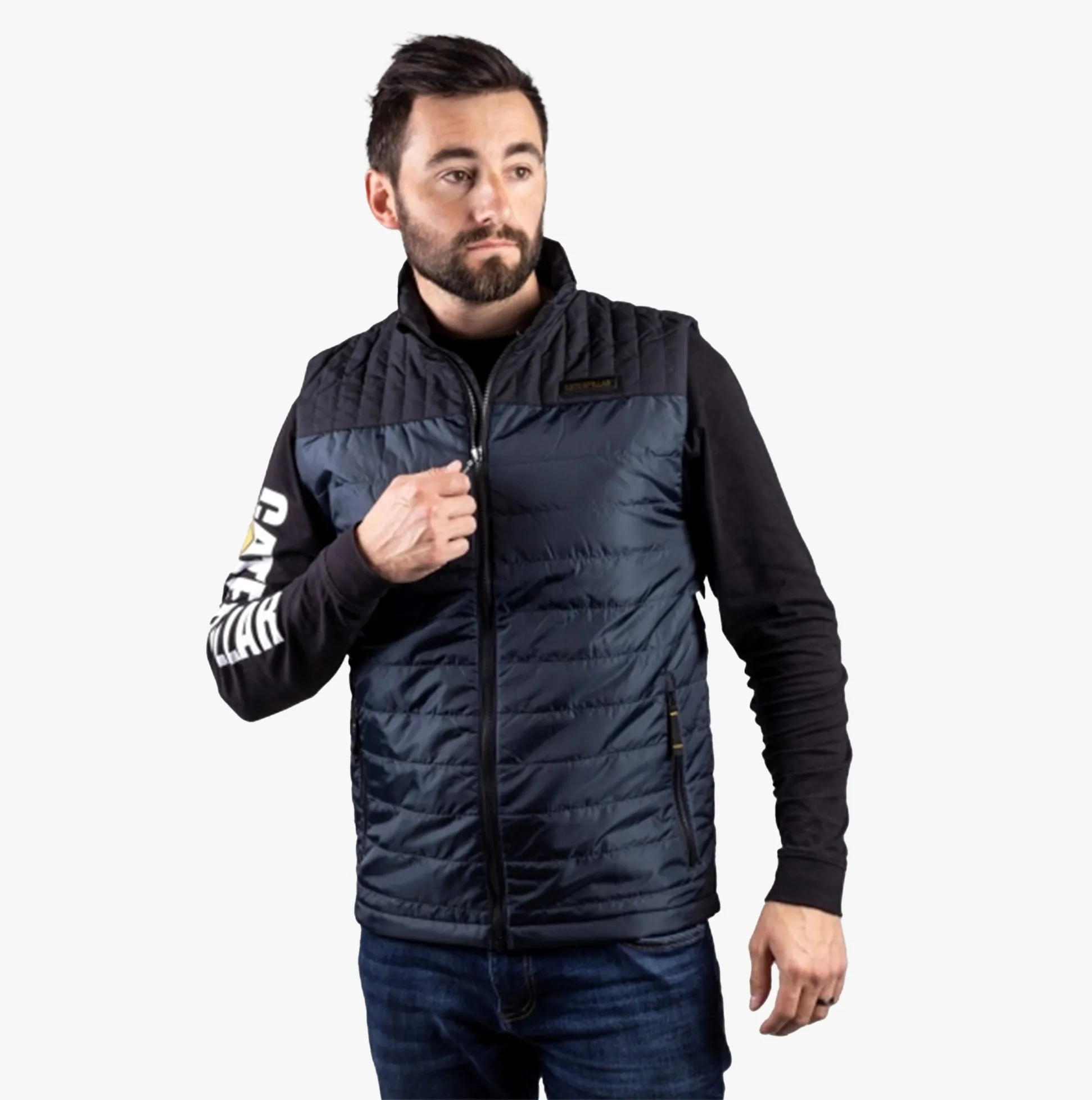CAT SQUALL Mens Polyester Vest Body Warmer Dark Blue sold by Shuperb