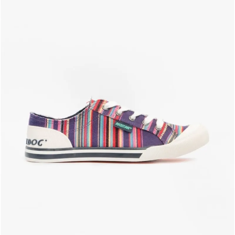 Rocket Dog JAZZIN ALOE Womens Trainers Purple Multi sold by Shuperb