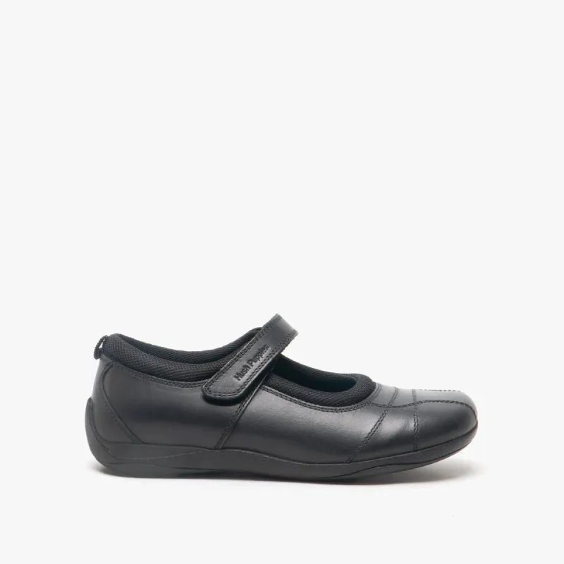 CLARA JNR Girls Leather School Shoes Black sold by Shuperb