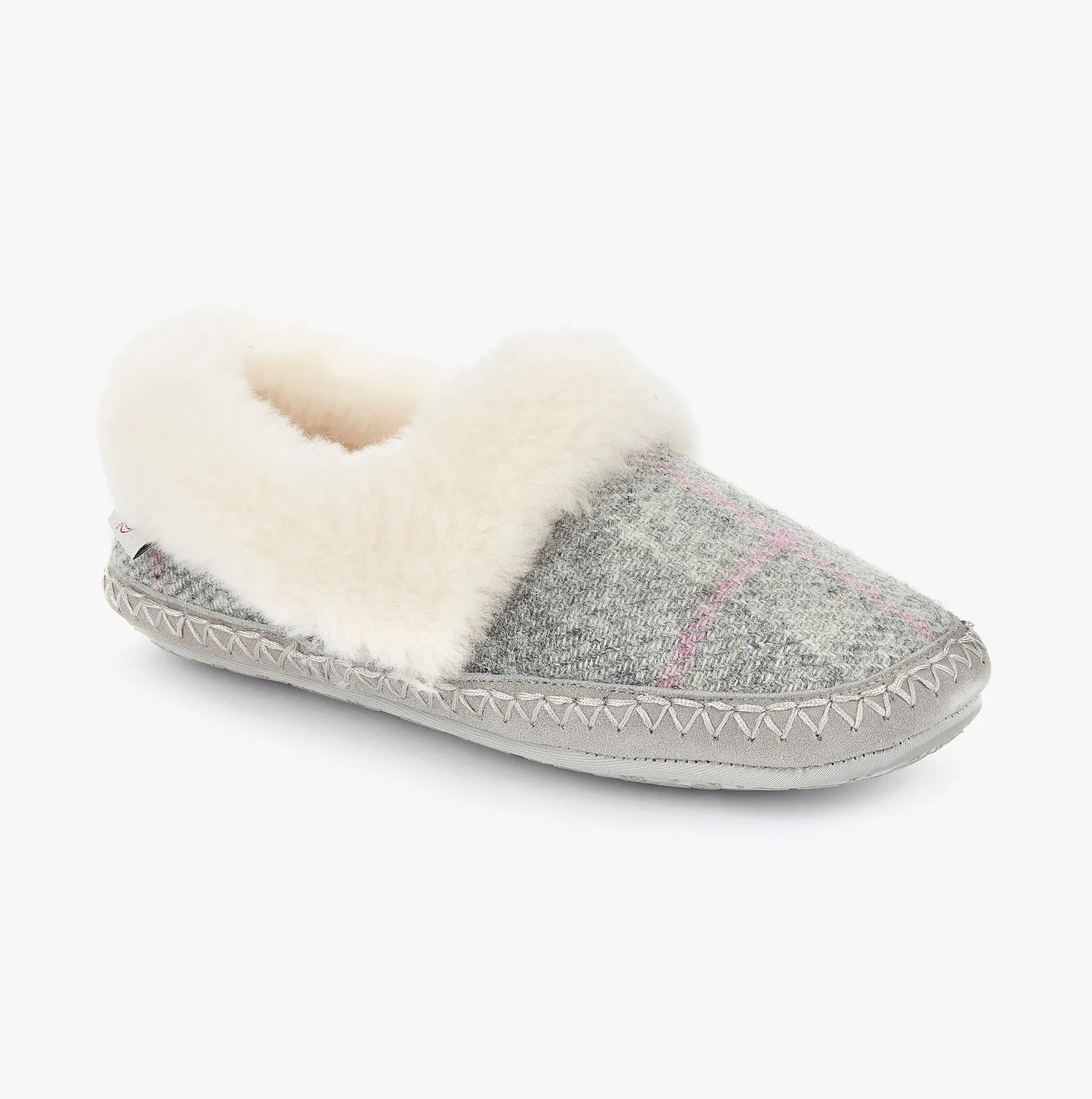 Bedroom Athletics DIANA Womens Moccasins Grey/Pink Check sold by Shuperb product image thumbnail 2
