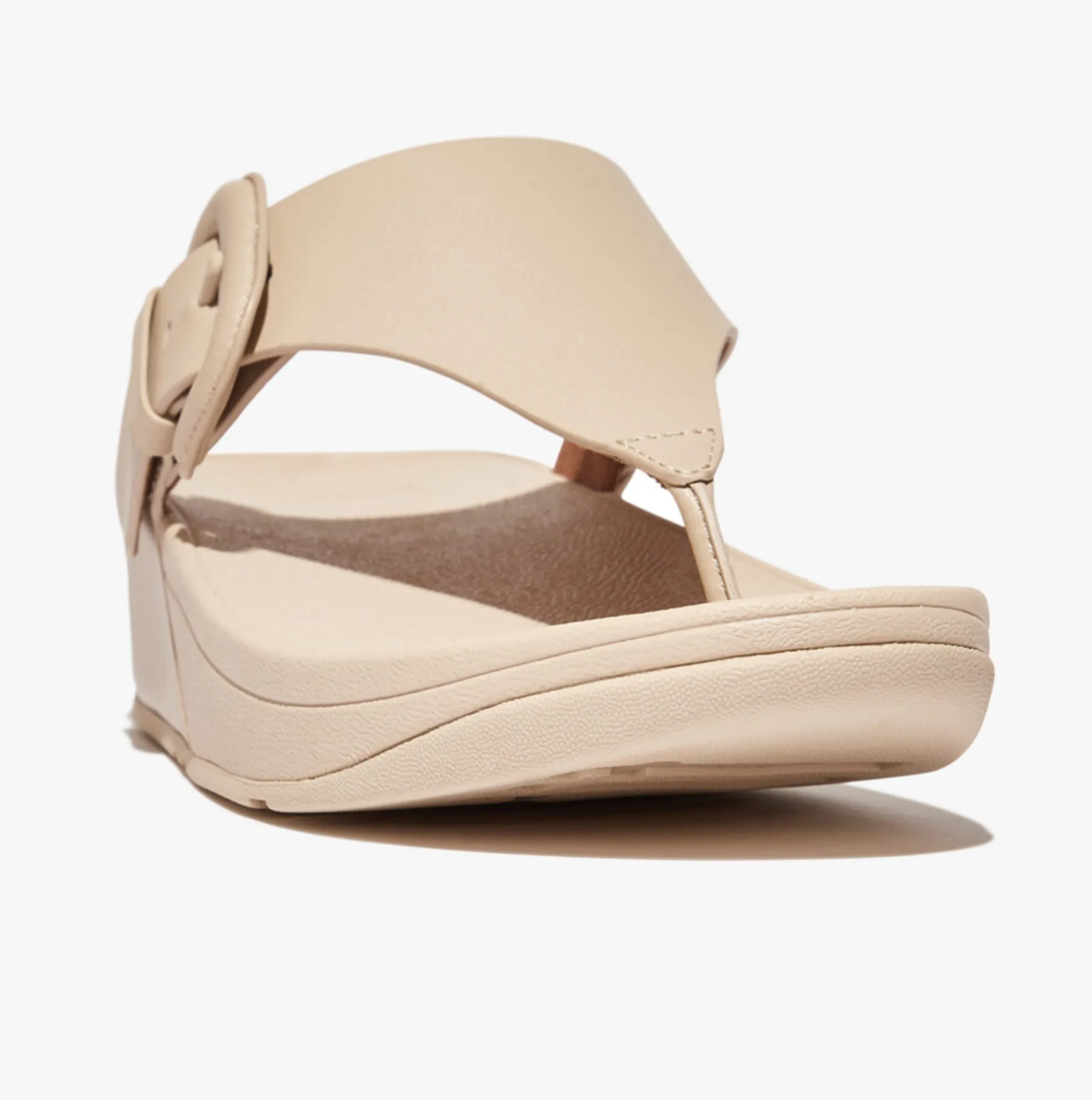 LULU COVERED-BUCKLE Womens Toe Post Stone Beige sold by Shuperb product image thumbnail 2