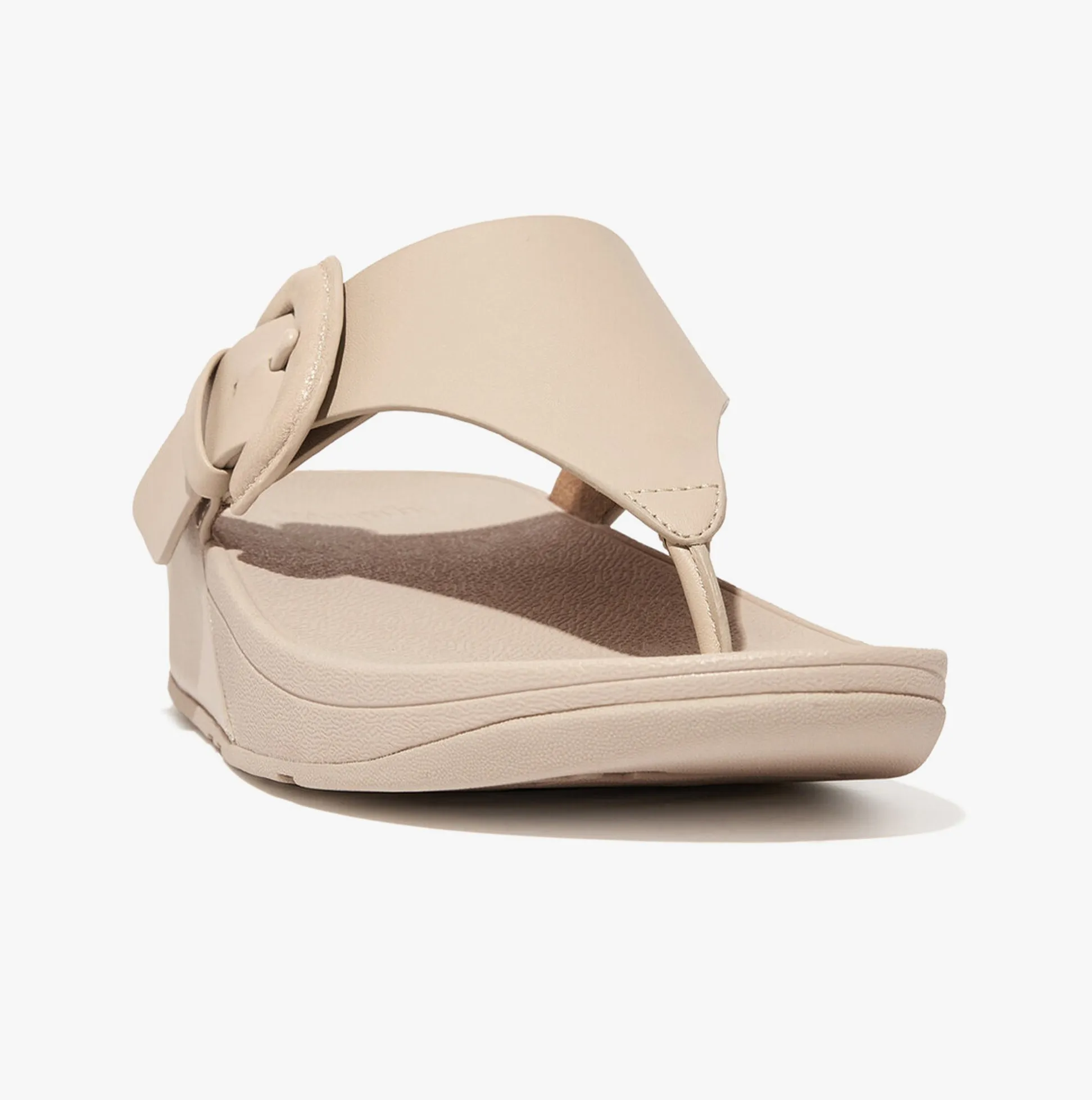 LULU COVERED-BUCKLE Womens Toe Post Stone Beige sold by Shuperb product image thumbnail 4