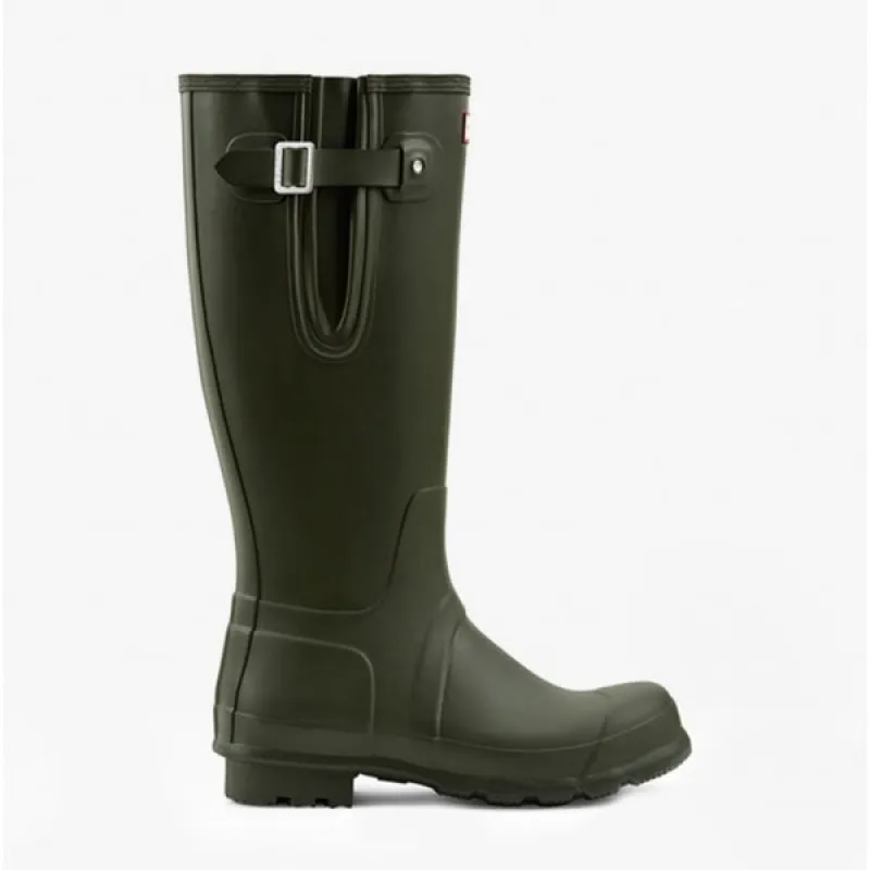 Hunter ORIGINAL SIDE ADJUSTABLE Mens Wellies Dark Olive made by Hunter