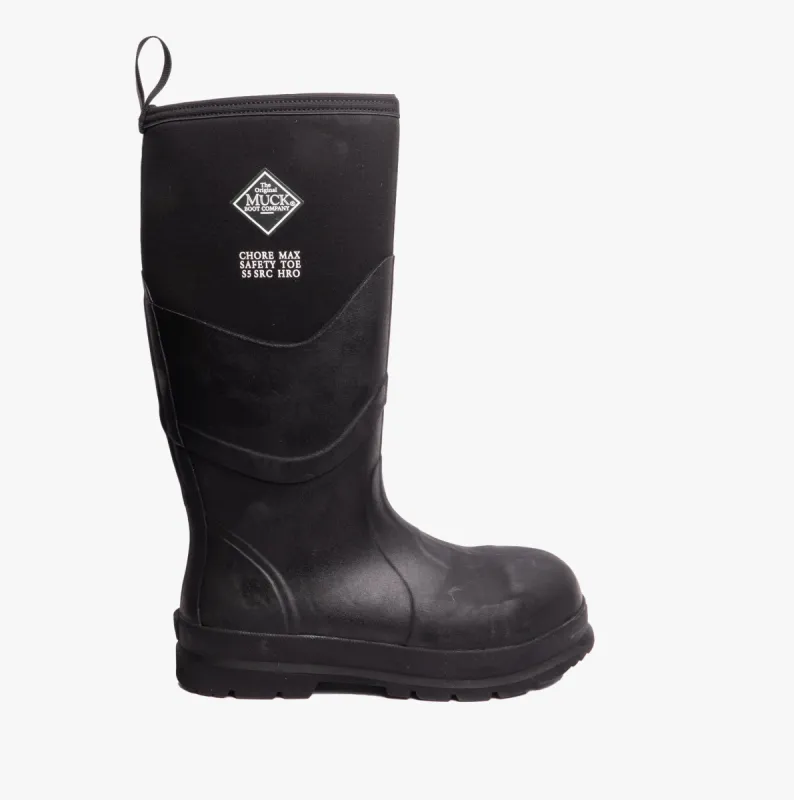 Muck Boots CHORE MAX S5 Unisex Rubber Safety Wellington Boots Black sold by Shuperb