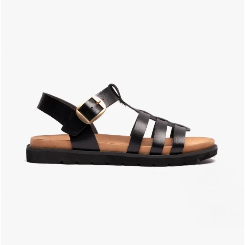 Heavenly Feet SALTWATER Womens Slingback Sandals Black sold by Shuperb