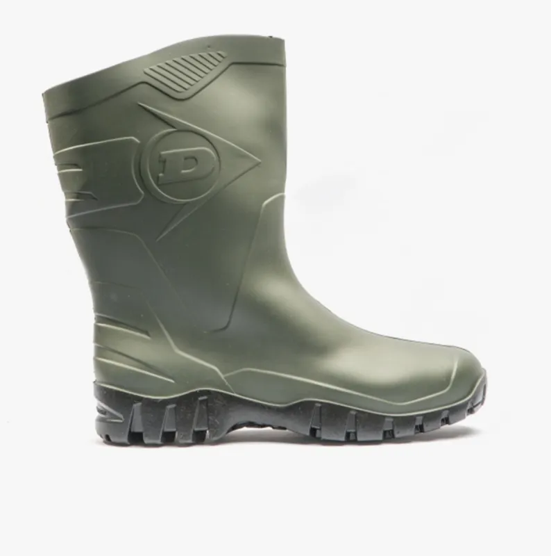Dunlop DEE Unisex Half Length Wellington Boots Green sold by Shuperb