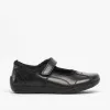 CINDY JNR Girls Leather School Shoes Black sold by Shuperb