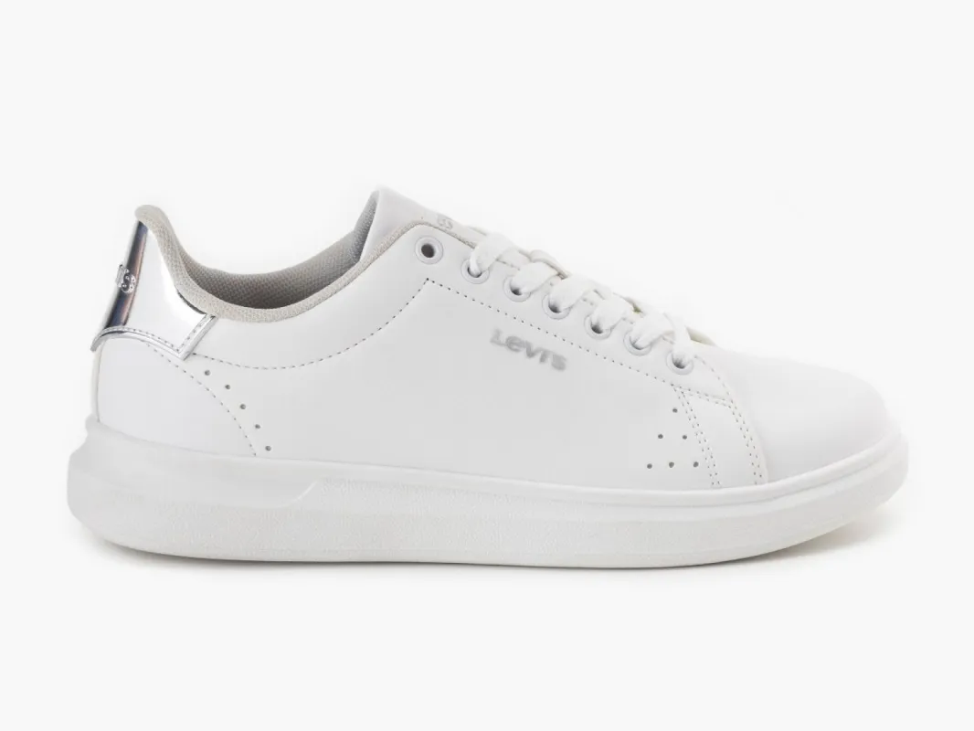 Levi's ELLIS 2.0 Womens Trainers White/Silver sold by Shuperb