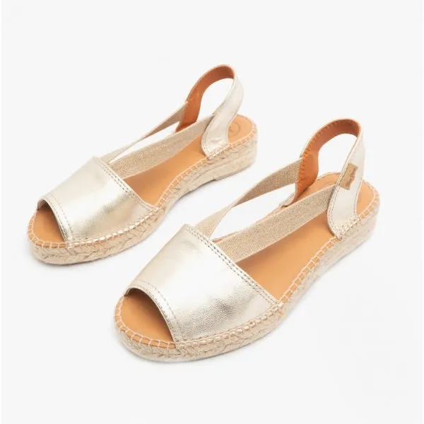 Toni Pons ETNA Womens Leather Espadrille Sandals Platinum sold by Shuperb product image thumbnail 3