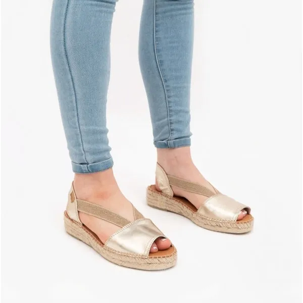 Toni Pons ETNA Womens Leather Espadrille Sandals Platinum sold by Shuperb product image thumbnail 2