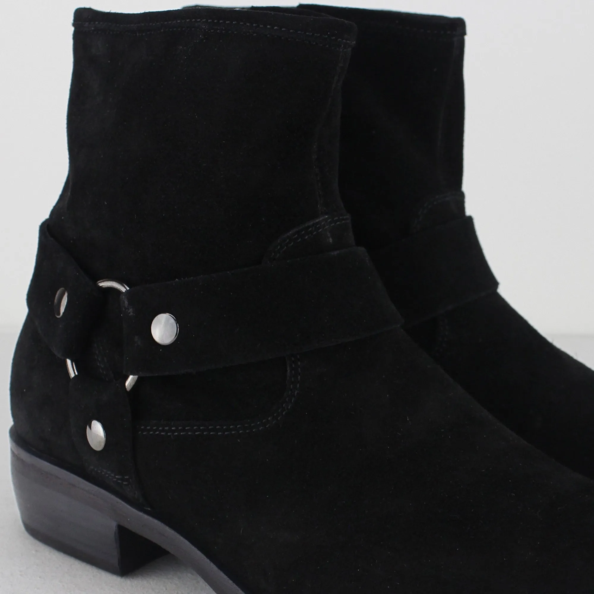 CALICO Mens Suede Leather Harness Zip Ankle Boots Black sold by Shuperb product image thumbnail 2