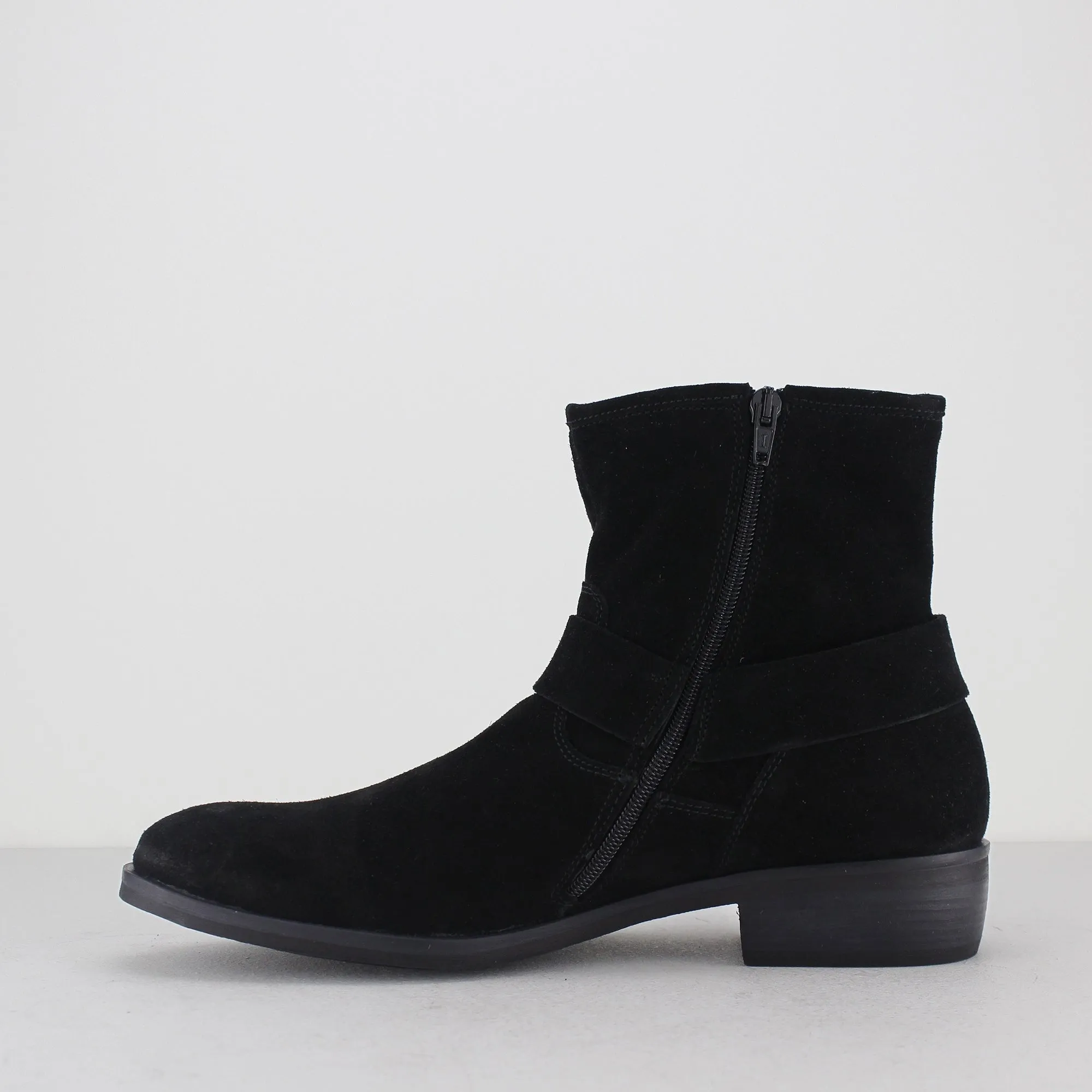 CALICO Mens Suede Leather Harness Zip Ankle Boots Black sold by Shuperb product image thumbnail 3