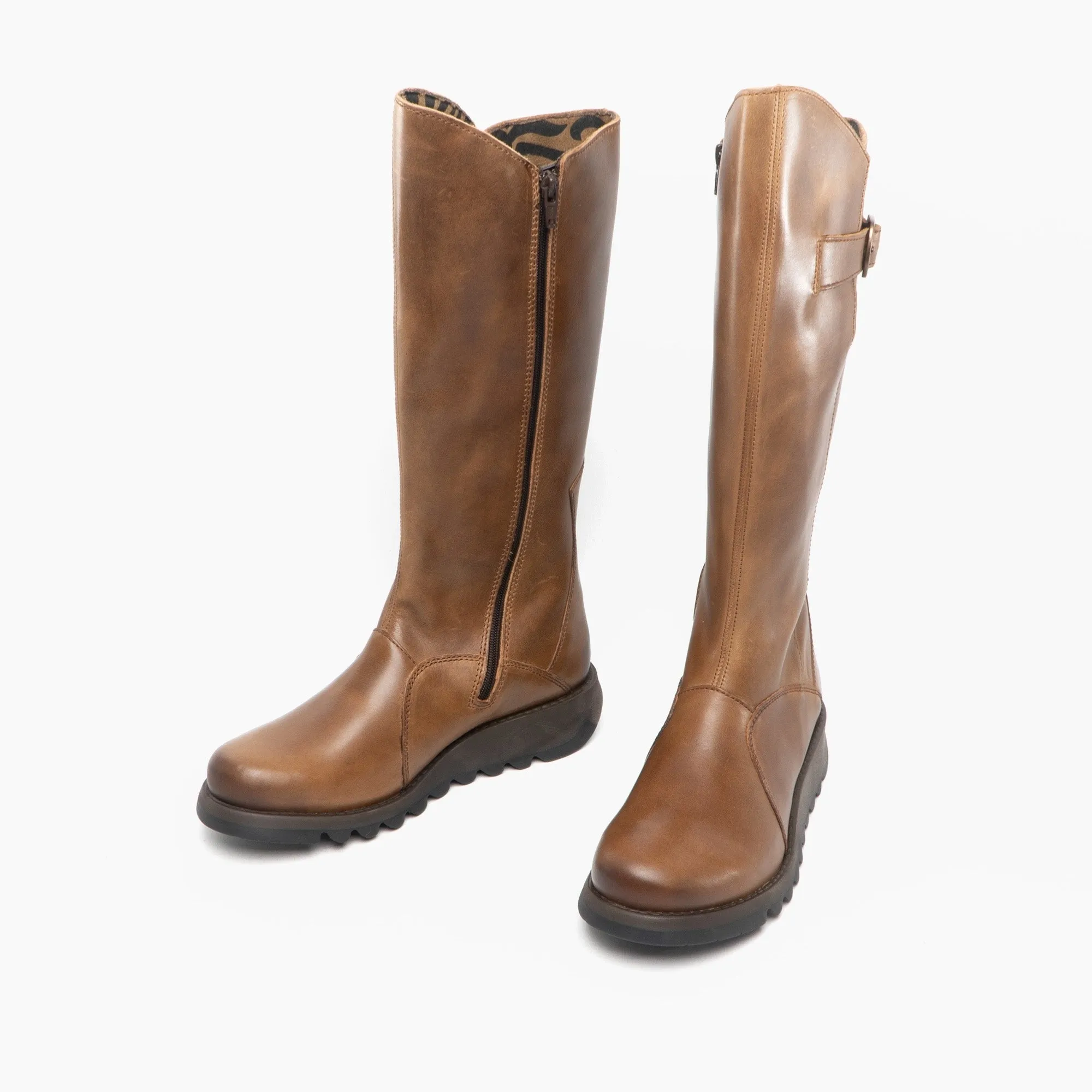 Fly London MOL 2 Womens Leather Tall Boots Camel sold by Shuperb product image thumbnail 2