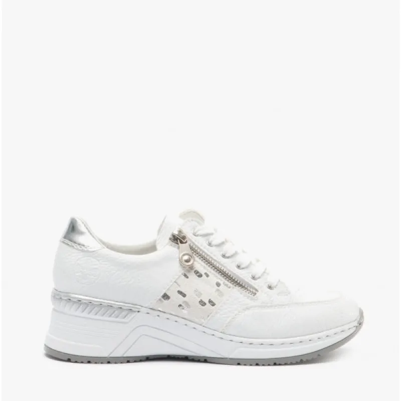 Rieker N4322-80 Womens Trainers White sold by Shuperb