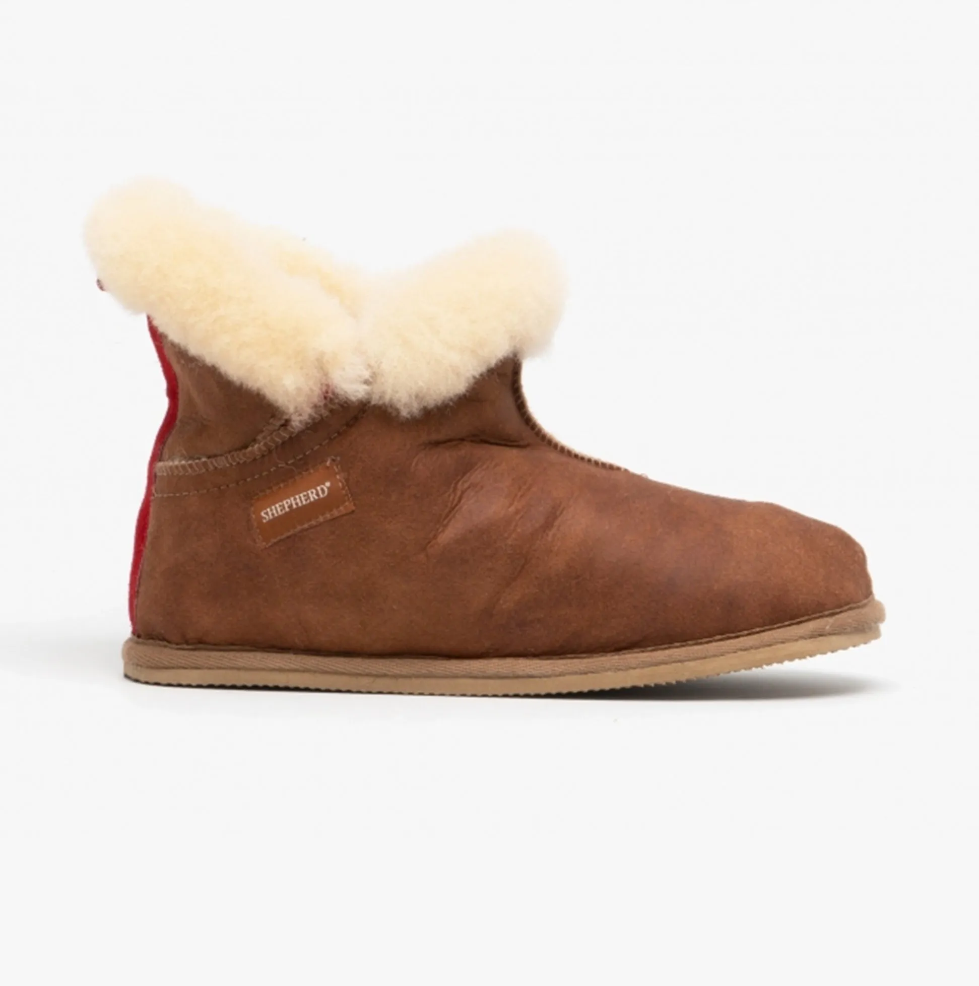 Shepherd BELLA Womens Sheepskin Slipper Boots Antique/Cognac sold by Shuperb