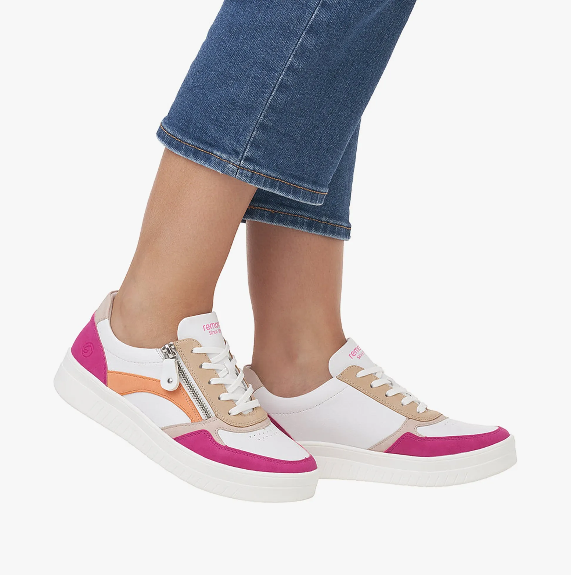 Remonte KENDRA Womens Trainers White/Fuschia sold by Shuperb product image thumbnail 3