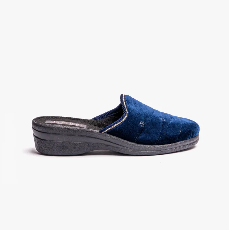 Jo & Joe KATH Womens Slippers Navy sold by Shuperb
