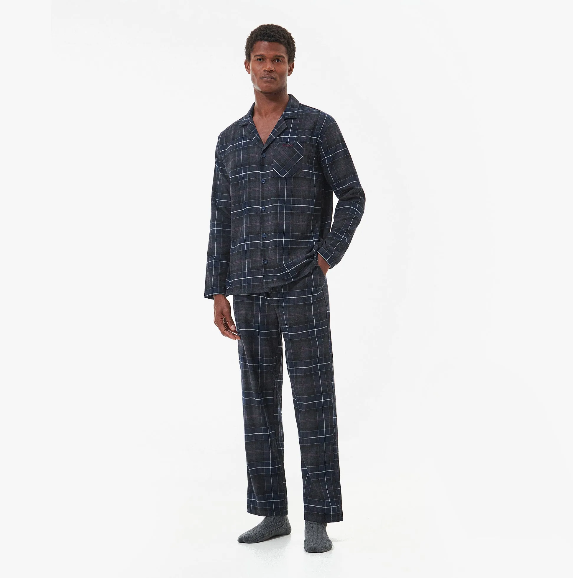LAITH Mens Pyjama Set Black Slate Tartan sold by Shuperb product image thumbnail 5