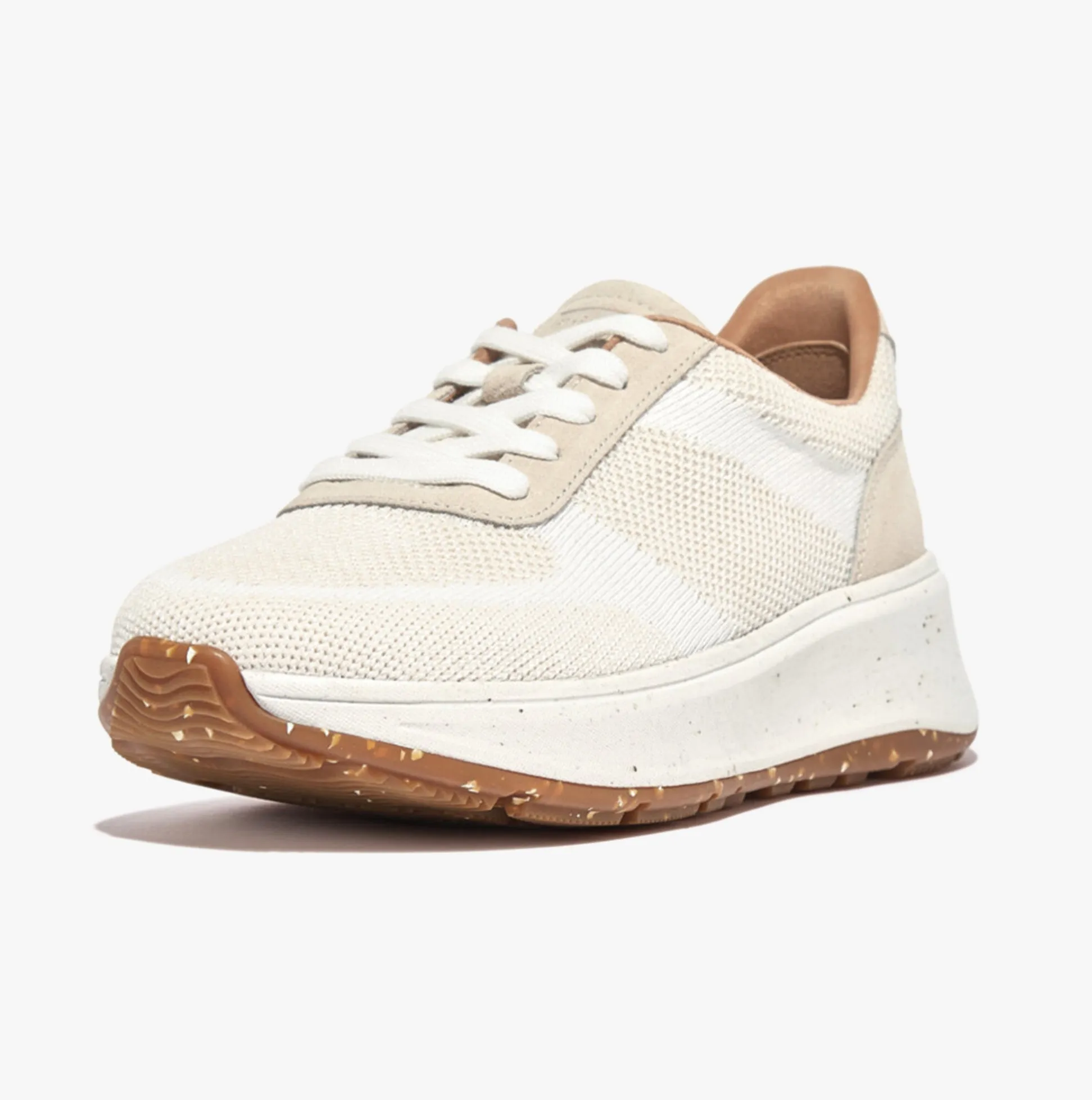 FitFlop F-MODE e01 KNIT FLATFORM Womens Trainers Urban White Mix sold by Shuperb product image thumbnail 3