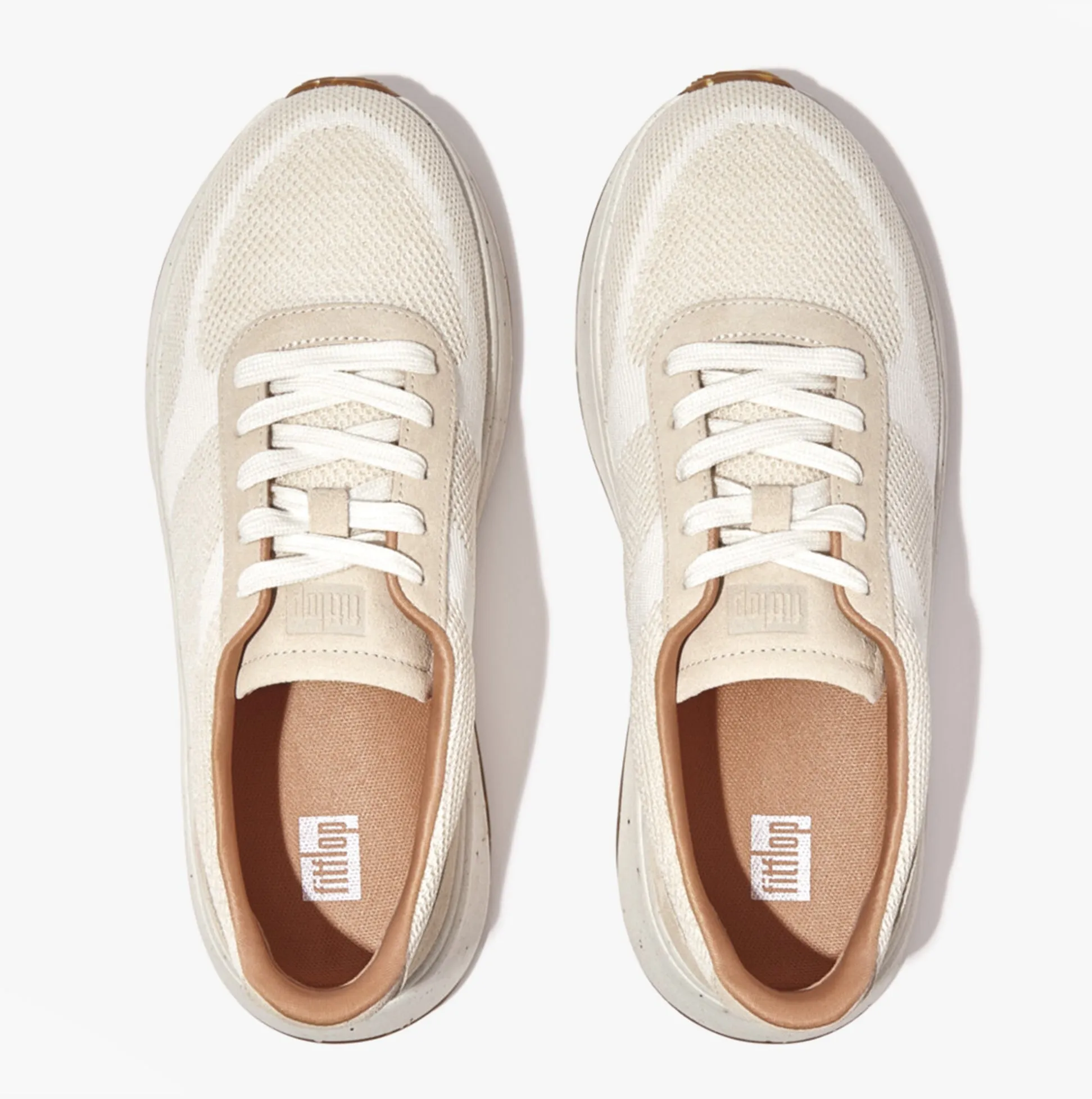 FitFlop F-MODE e01 KNIT FLATFORM Womens Trainers Urban White Mix sold by Shuperb product image thumbnail 4