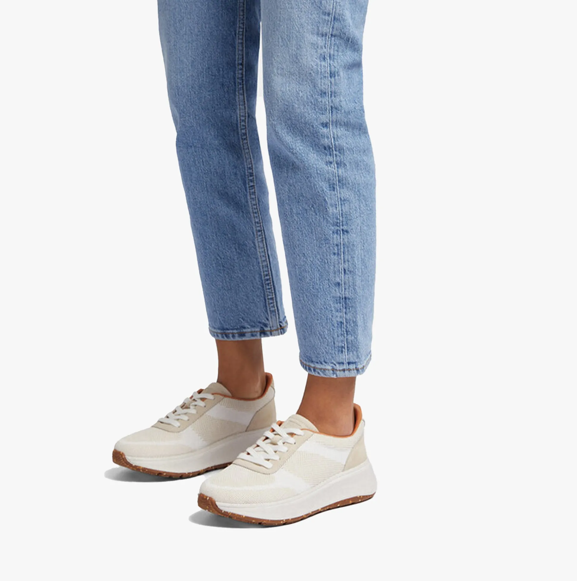 FitFlop F-MODE e01 KNIT FLATFORM Womens Trainers Urban White Mix sold by Shuperb product image thumbnail 2