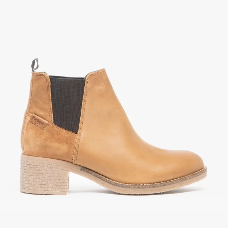 Barbour KEREN Womens Leather Chelsea Boots Tan sold by Shuperb