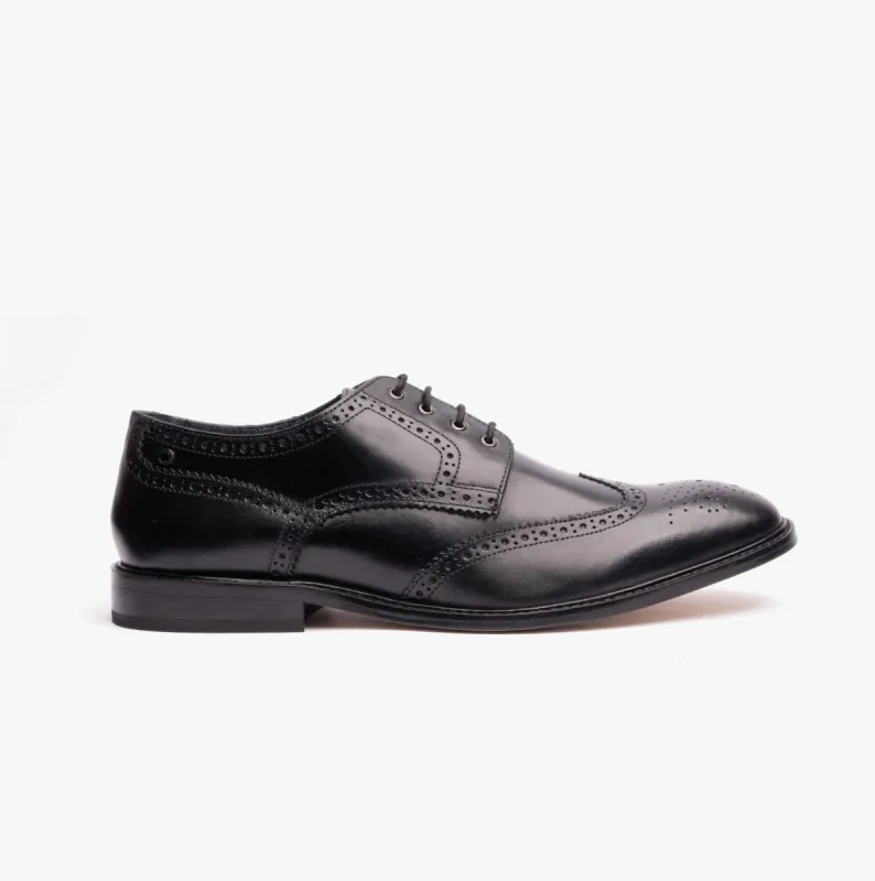 CHAPLIN Mens Brogues Shoes Black sold by Shuperb