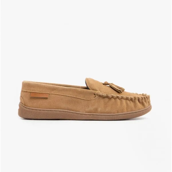 Hush Puppies LINUS Mens Suede Moccasins Tan sold by Shuperb