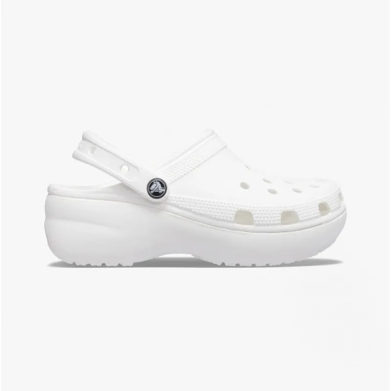 Crocs 206750-100 CLASSIC PLATFORM CLOG Womens Clogs White sold by Shuperb