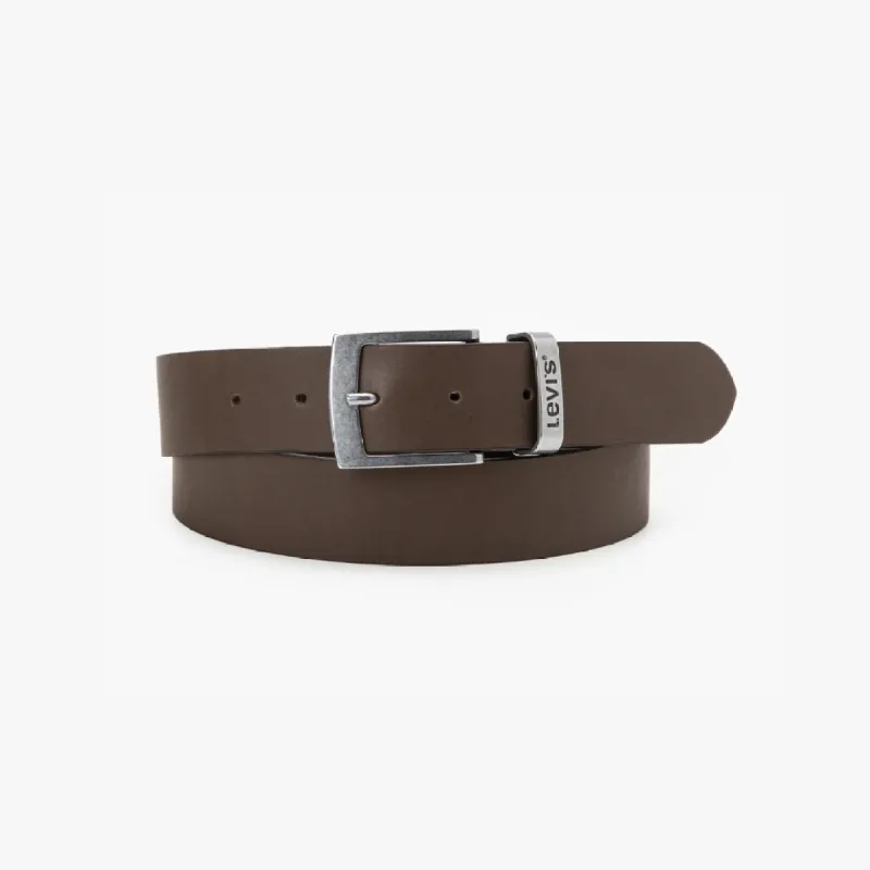 Levi's DUNCAN Mens Belt Dark Brown made by Levi's