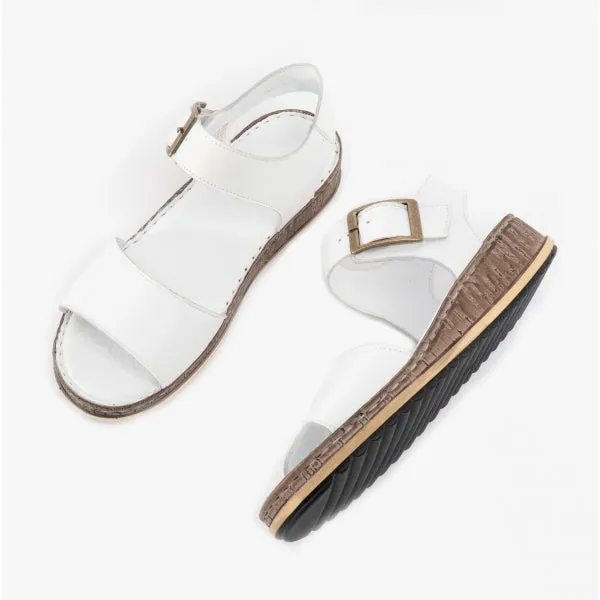 Hush Puppies ELLIE Womens Leather Sandals White sold by Shuperb product image thumbnail 3