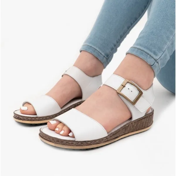 Hush Puppies ELLIE Womens Leather Sandals White sold by Shuperb product image thumbnail 2