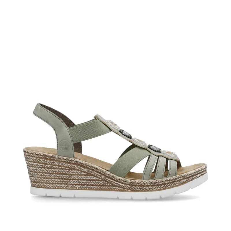 619B2-52 Womens Sandals Green sold by Shuperb