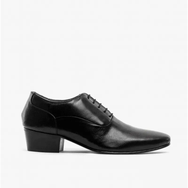 Club Cubano TONI Mens Leather Cuban Heel Shoes Black sold by Shuperb