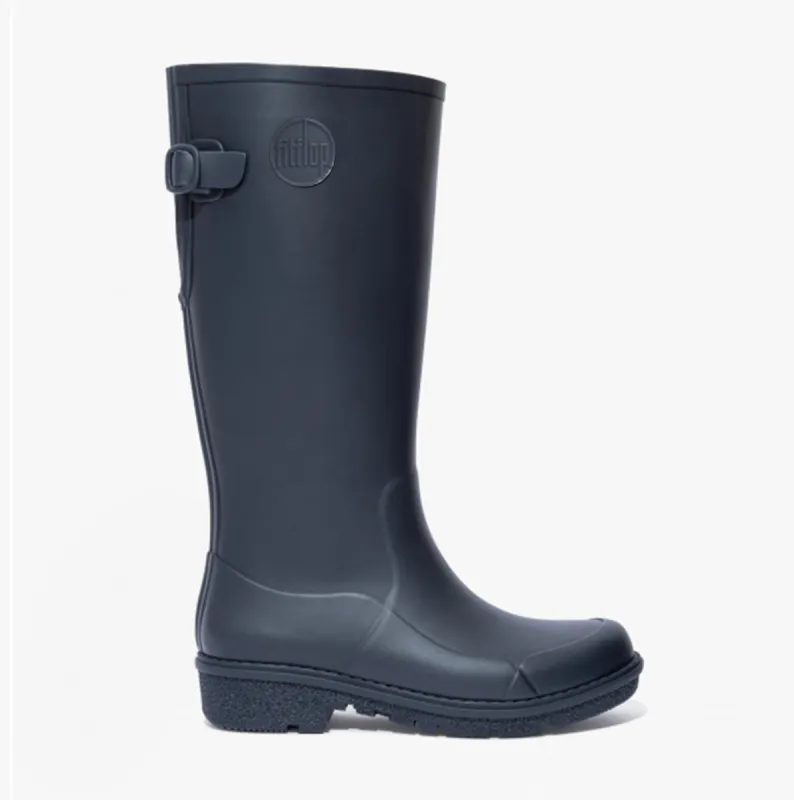 FitFlop WONDERWELLY TALL Womens Rubber Wellington Boots Midnight Navy sold by Shuperb