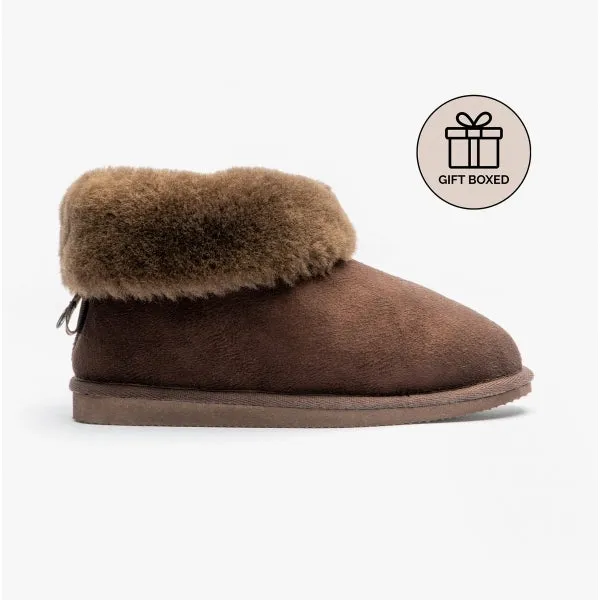 Shepherd JUBILEUM 631 Womens Sheepskin Slipper Boots Moro sold by Shuperb