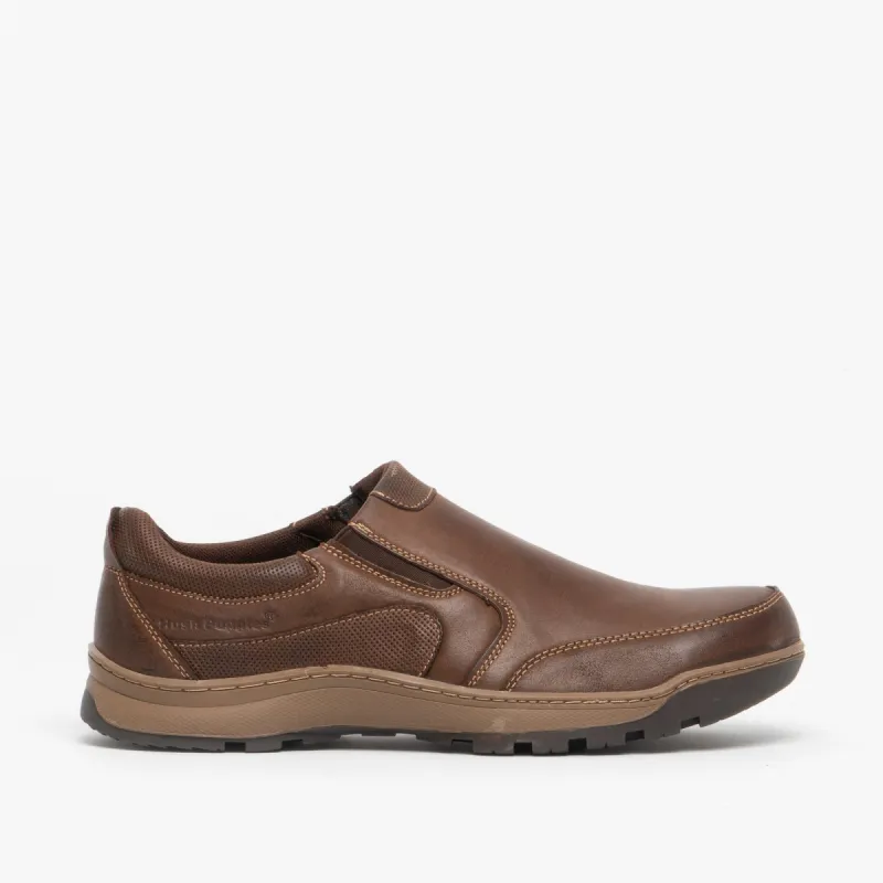 Hush Puppies JASPER Mens Leather Slip On Shoes Brown sold by Shuperb