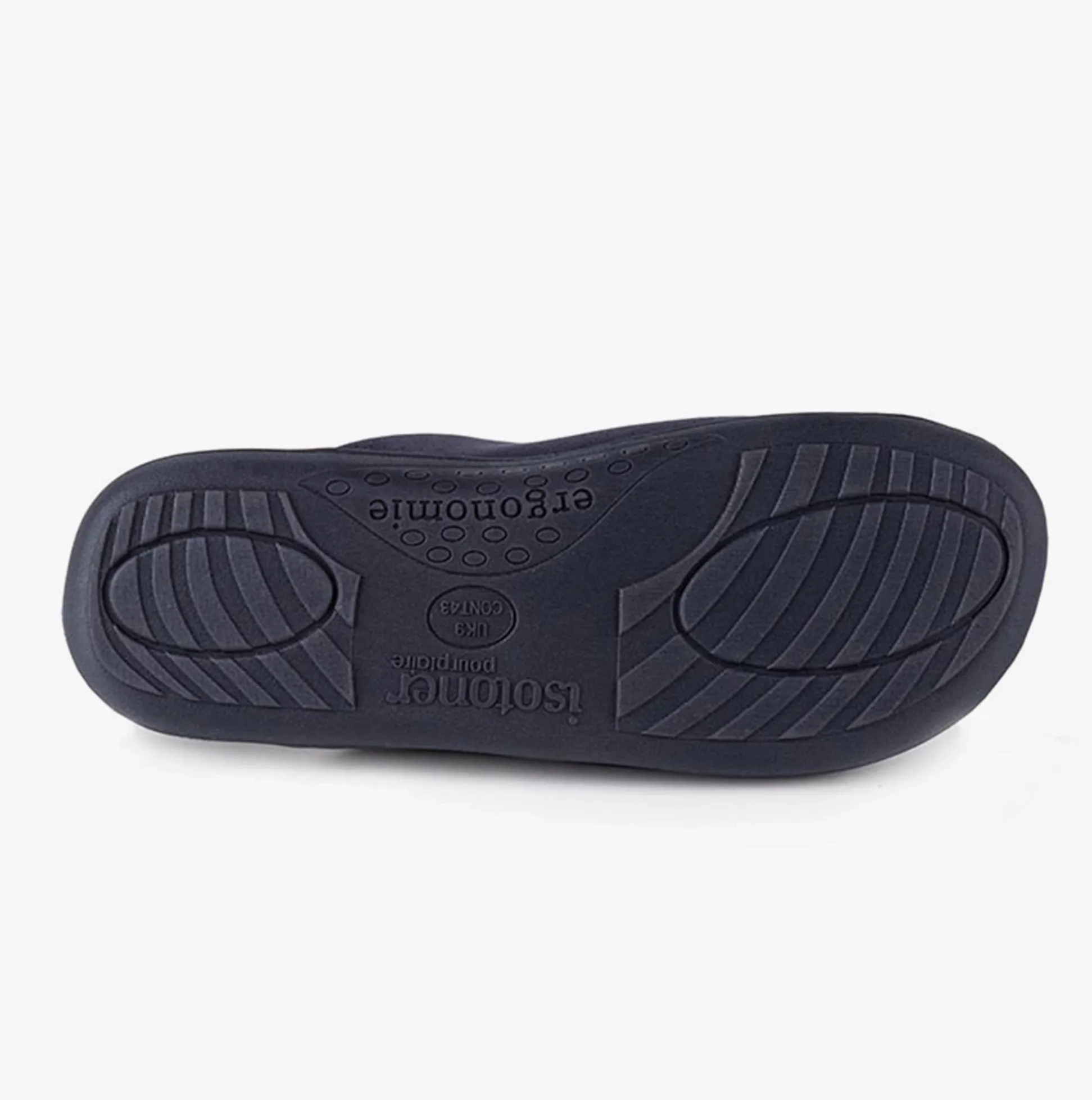 PERFORATED SUEDETTES Mens Mule Slippers Navy sold by Shuperb product image thumbnail 4