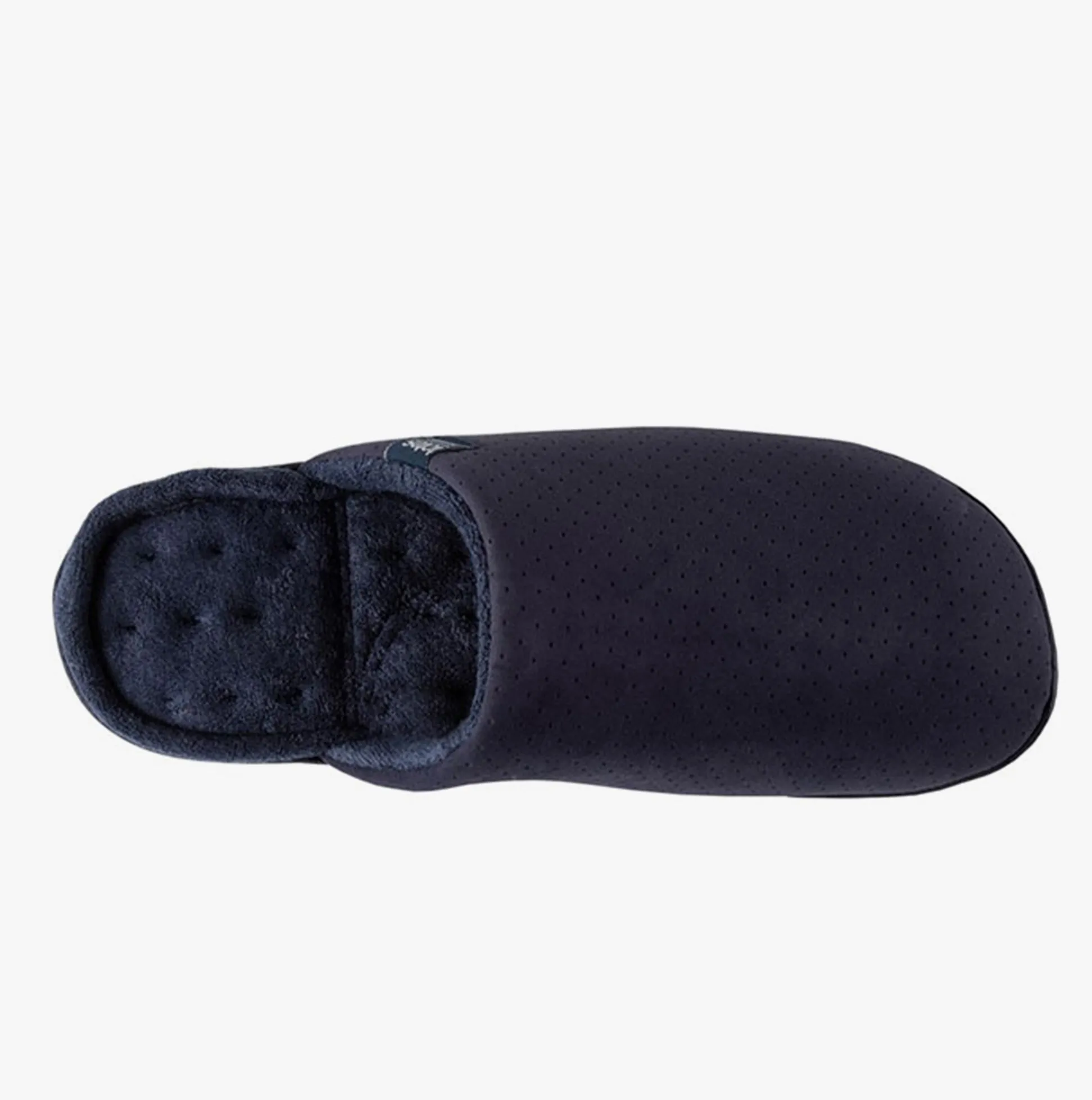 PERFORATED SUEDETTES Mens Mule Slippers Navy sold by Shuperb product image thumbnail 3