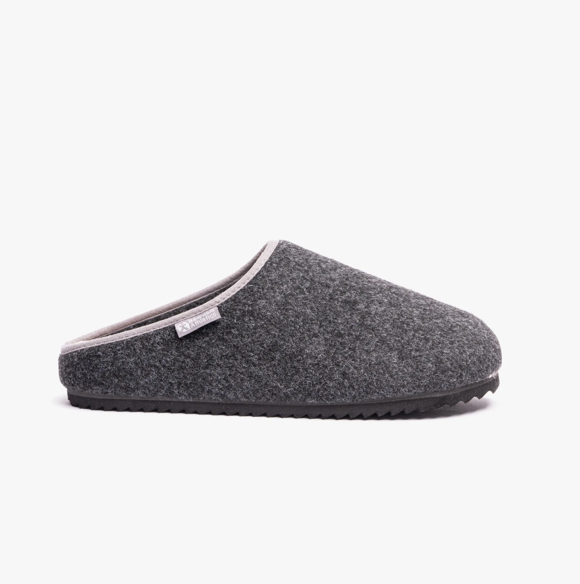 BRODY Mens Felt Slipper Clogs Black Marl sold by Shuperb