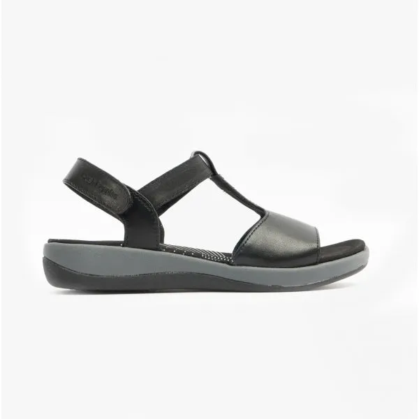 Hush Puppies SYLVIE Womens Leather Sandals Black sold by Shuperb