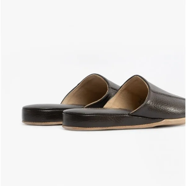 ROBERTO Mens Leather Mule Slippers Brown sold by Shuperb product image thumbnail 4