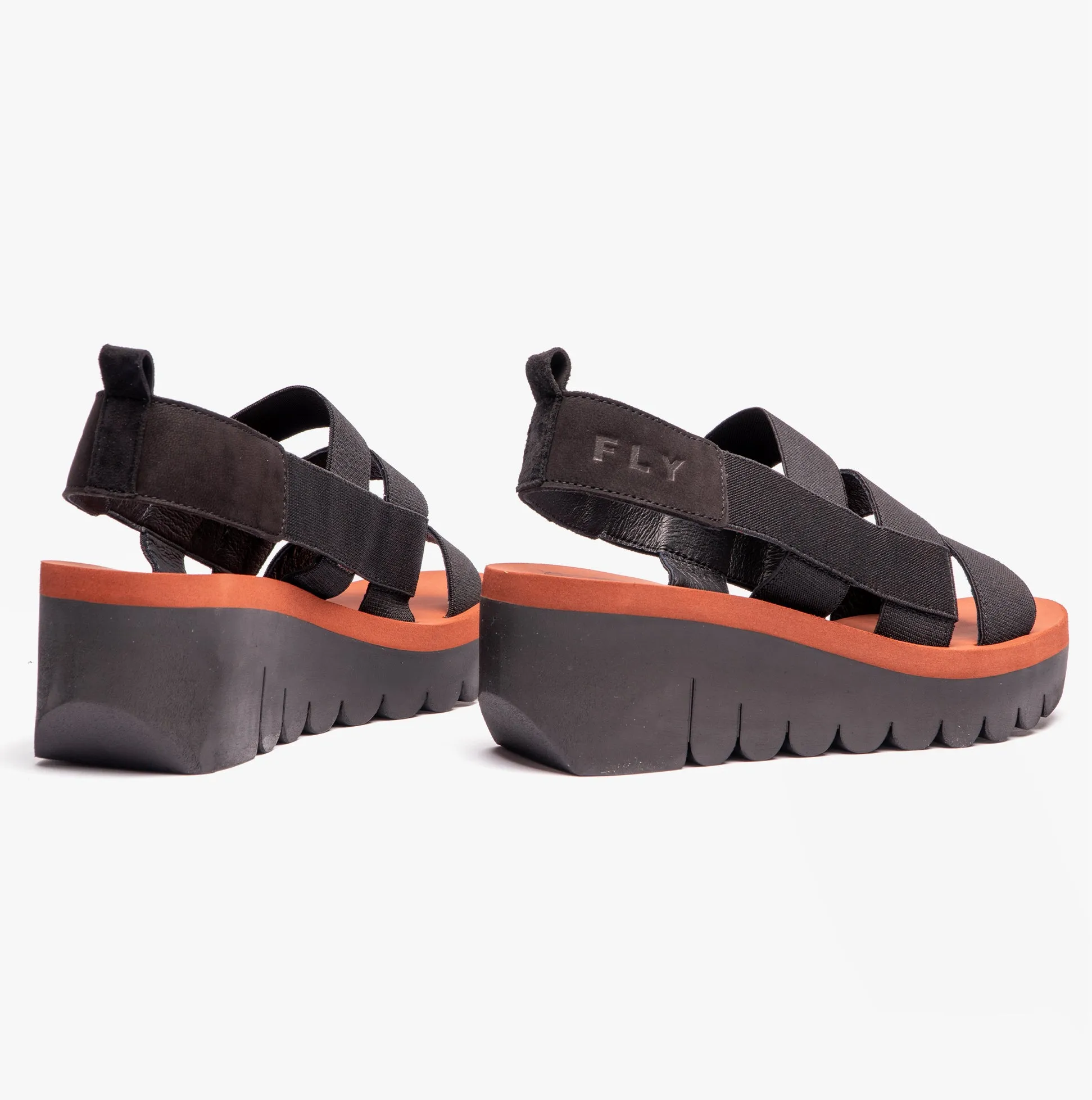 YERE847FLY Ladies Slingback Sandals Black sold by Shuperb product image thumbnail 3